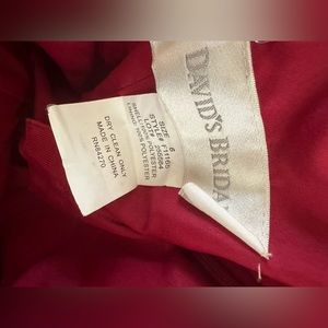 Red bridal gown strapless